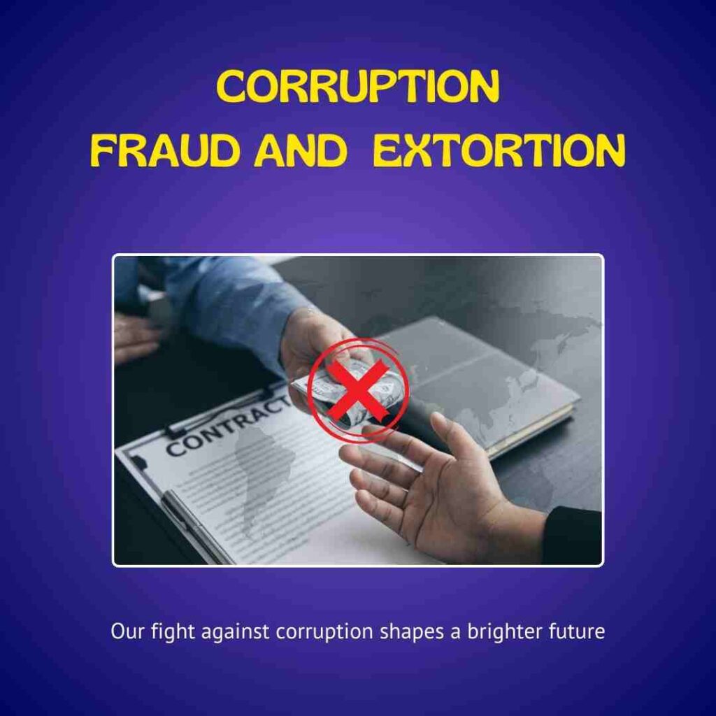 Corruption Fraud and Extortion